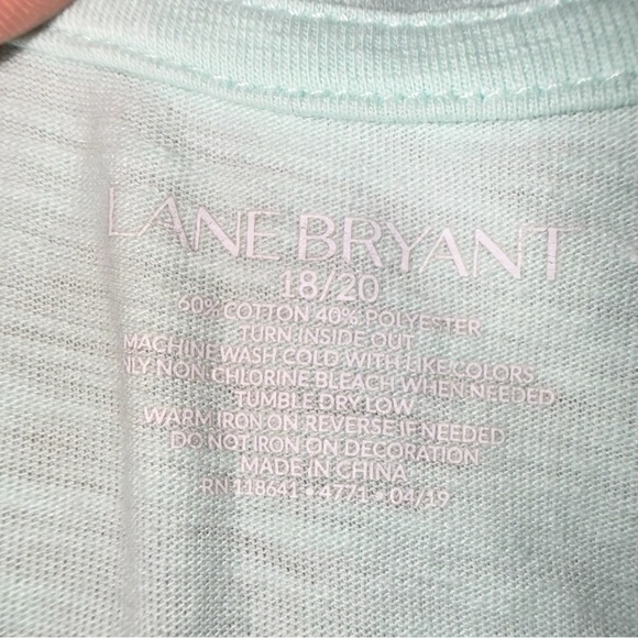 LANE BRYANT “No Shade” Graphic Tee - 18/20 Icy Morning Blue - Picture 10 of 12